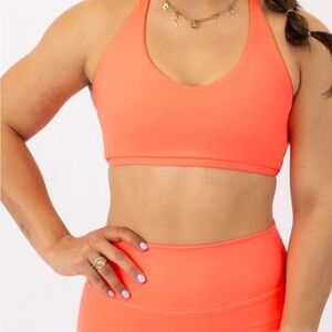 FLEO Neon Coral Sports Bra